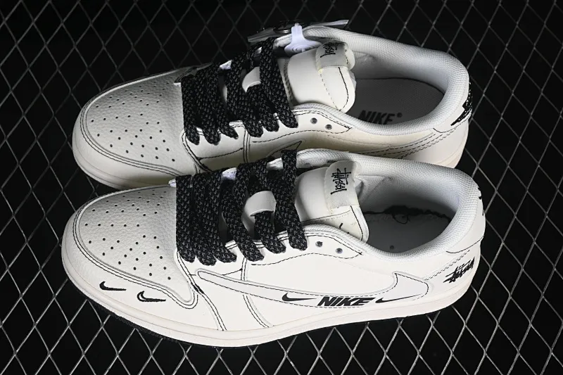 All categories Air Jordan Jordan series basketball shoes Air Jordan 1 Low high-end customized low-top sneakers Air Jordan 1 Low AJ1 Joe 1 Stussy co-branded high-end customized low-top retro basketball shoes HH7518-092